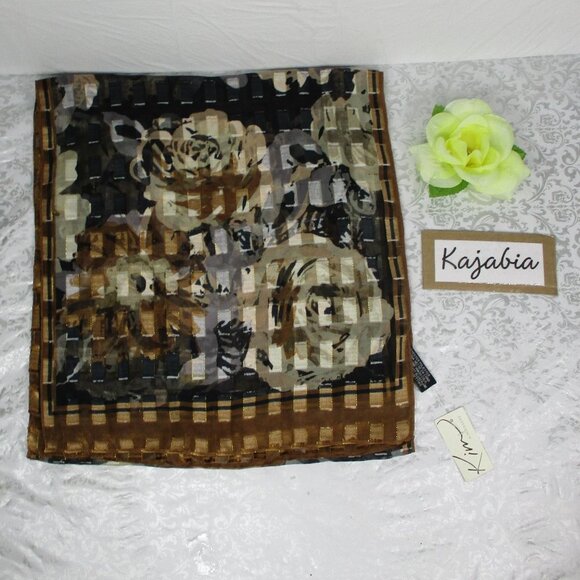 KIM ROGERS Sheer Floral Scarf NWT - Picture 9 of 9